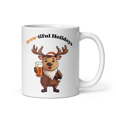 Brew-tiful Holidays Cheer Beer White Mug